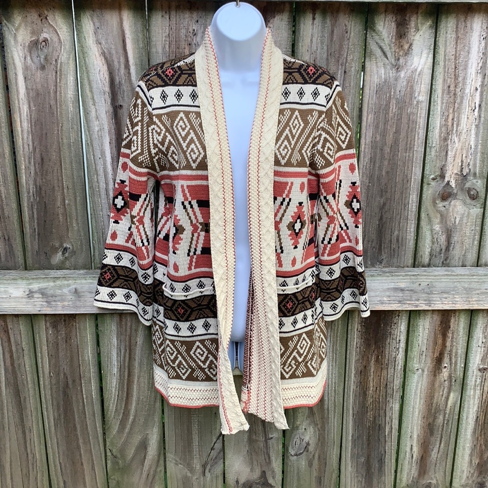 Tribal Print Cardigan